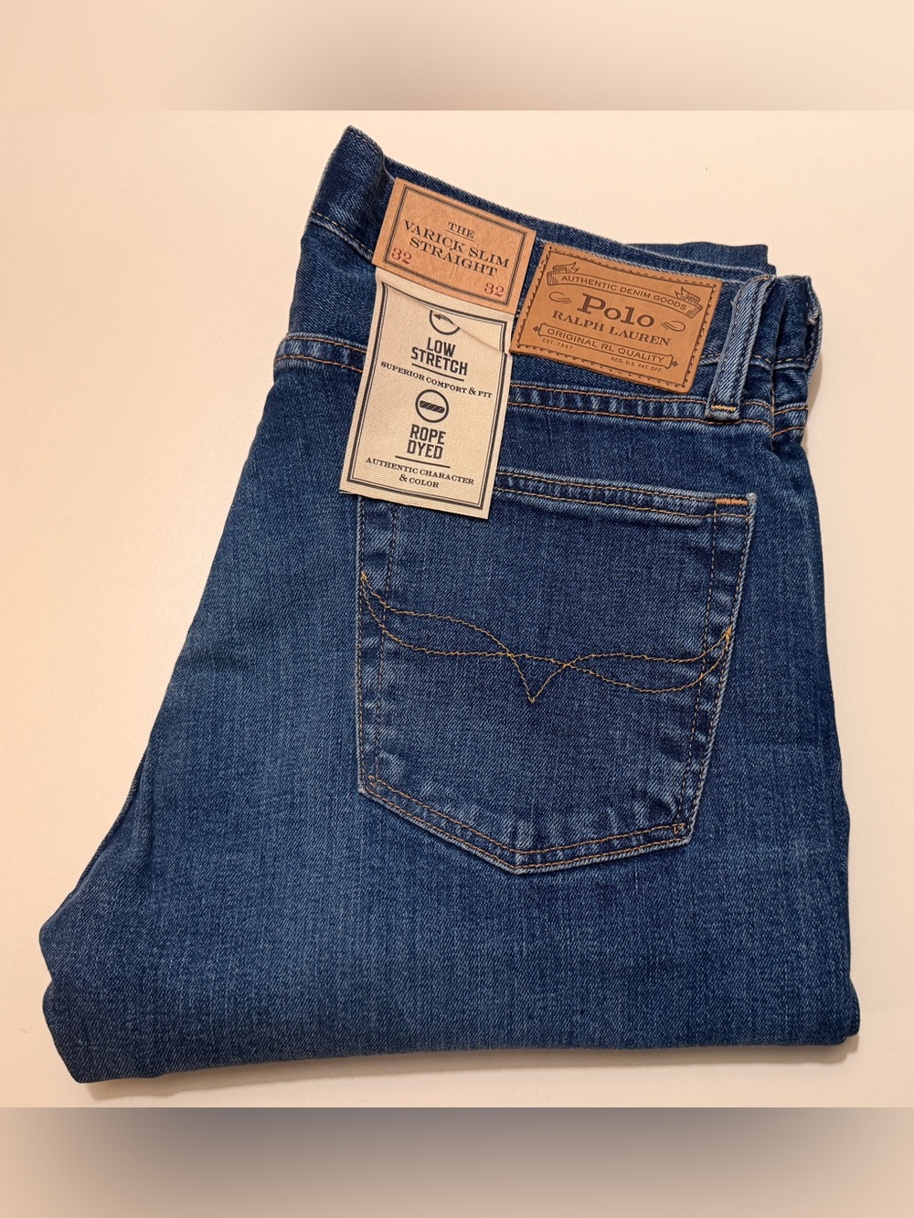 Ralph Lauren Men’s Slim Straight Jeans - Blue Indigo(Brand New)
